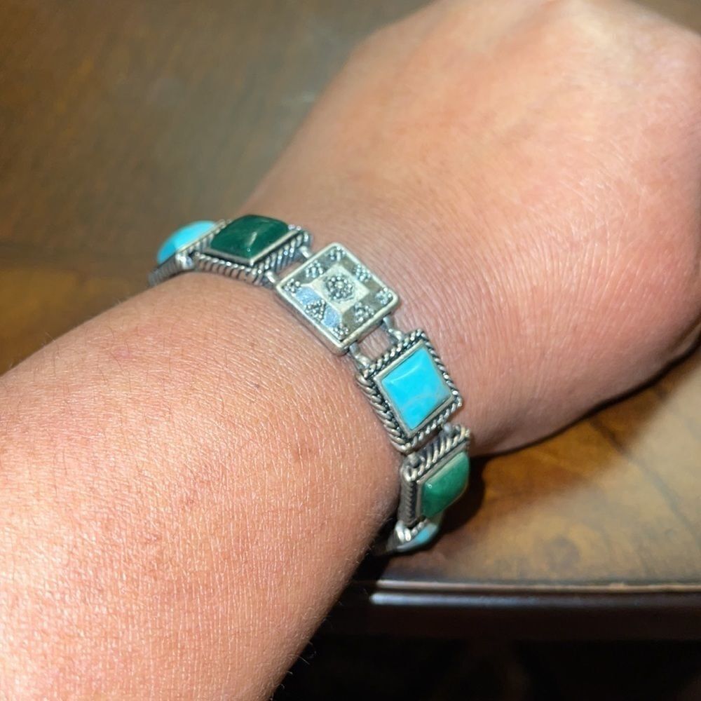 Lucky Brand turquoise green toggle bracelet